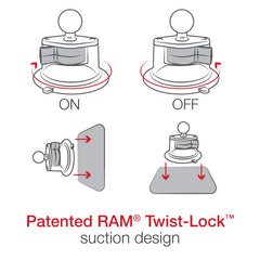 RAM Mounts X-Grip® Large Tablet Mount with RAM® Twist-Lock™ Suction Cup Base