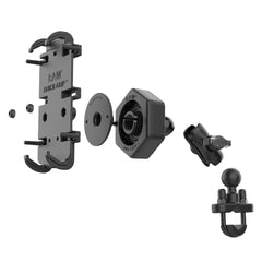 RAM Mounts Quick-Grip™ XL Phone Mount with Vibe-Safe™ & U-Bolt Base - Short