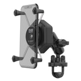 RAM Mounts X-Grip® Large Phone Mount with Vibe-Safe™ & U-Bolt Base - Short