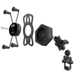RAM Mounts X-Grip® Large Phone Mount with Vibe-Safe™ & U-Bolt Base - Short