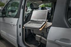 AutoExec Reach Desk mobile laptop rearseat worktable - Birch-RHD