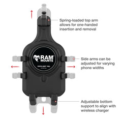 RAM Mounts Quick-Grip™ Pro Phone Holder with Ball & Vibration Damper