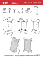 RAM Mount Tab-Tite™ 9"-10.5" Tablet Holder with Flat Surface Mount