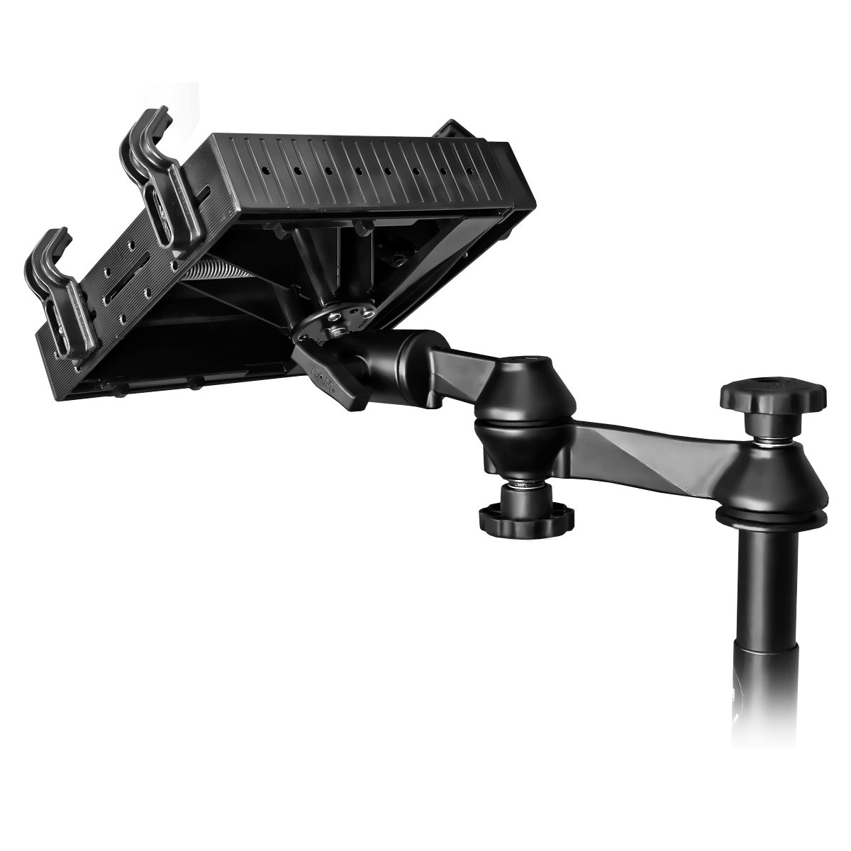 Support de RAM Mount d'ordinateur portable à double bras de forage vertical