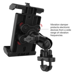 RAM Mounts Quick-Grip™ Pro XL Vibration Damping Phone Mount with U-Bolt Base