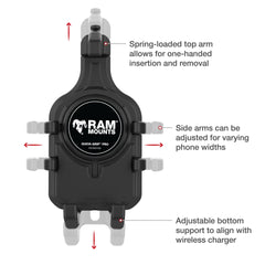RAM Mounts Quick-Grip™ Pro Vibration Damping Phone Mount with U-Bolt Base