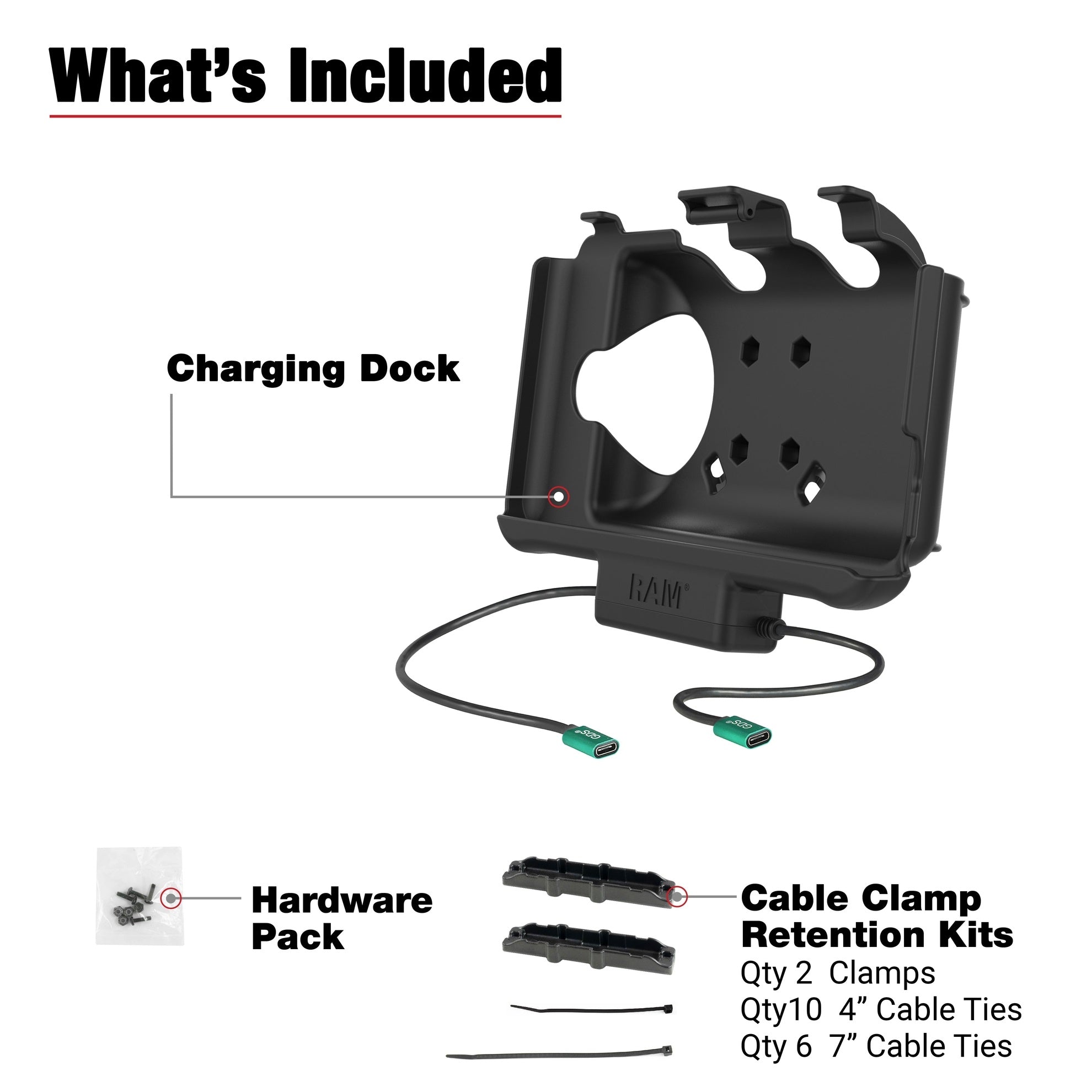 RAM Mount USB-C Active Halterung+ Data Dock Samsung Tab Active5 & 3 USB-C