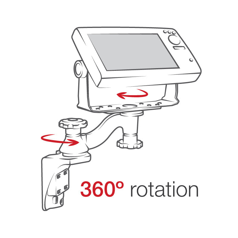 RAM Mounts Vertical 6" Swing Arm Mount for Fishfinders & Plotters