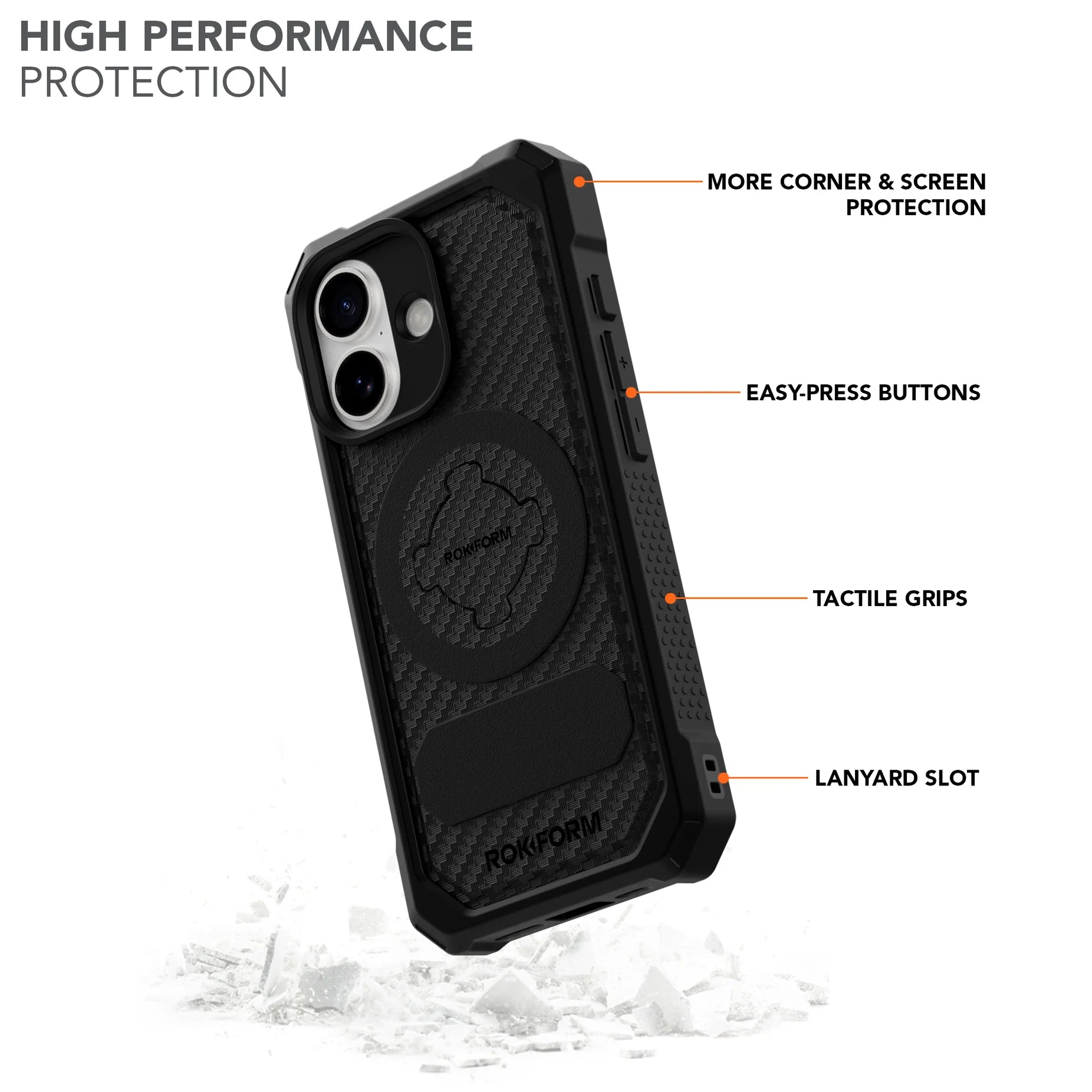 Rokform iPhone 17 Rugged Case. Choose your version