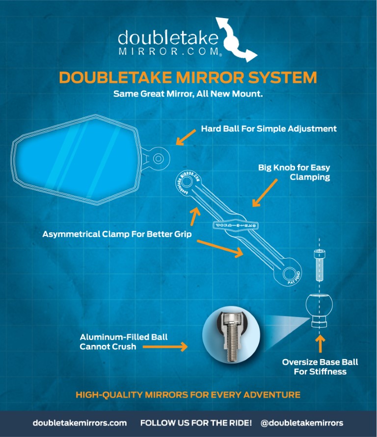 DoubleTake Mirror Adventure Mirror Kit Motor (ensemble de 2)