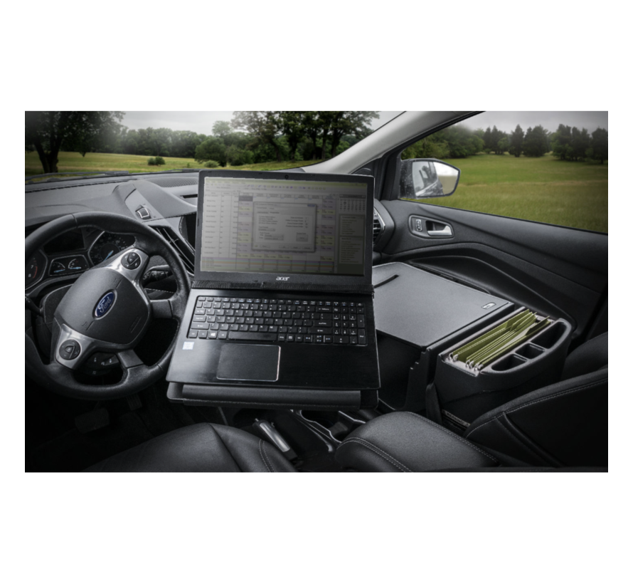 AutoExec Reach Desk mobile laptop workplace  Black