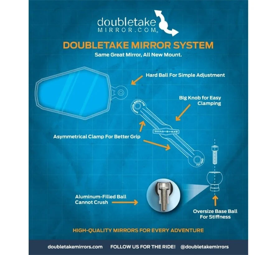 Doubeletake Mirror Dual Sport Mirror Kit (Set von 2)