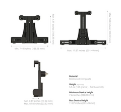 iBolt Forklift cage/overhead tablet holder universal with lock