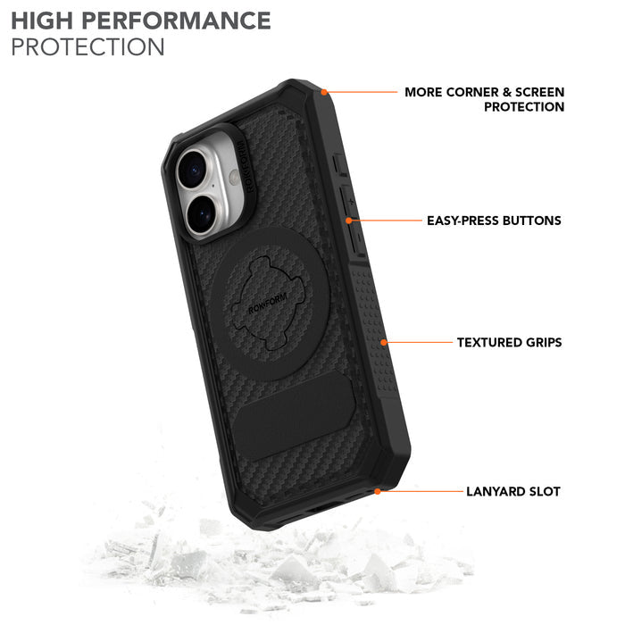 ROKform iPhone 16 Rugged Case. Choisissez votre version