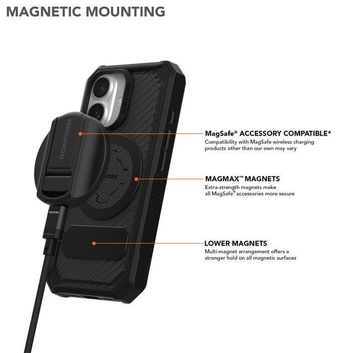 ROKform iPhone 16 Rugged Case. Choisissez votre version