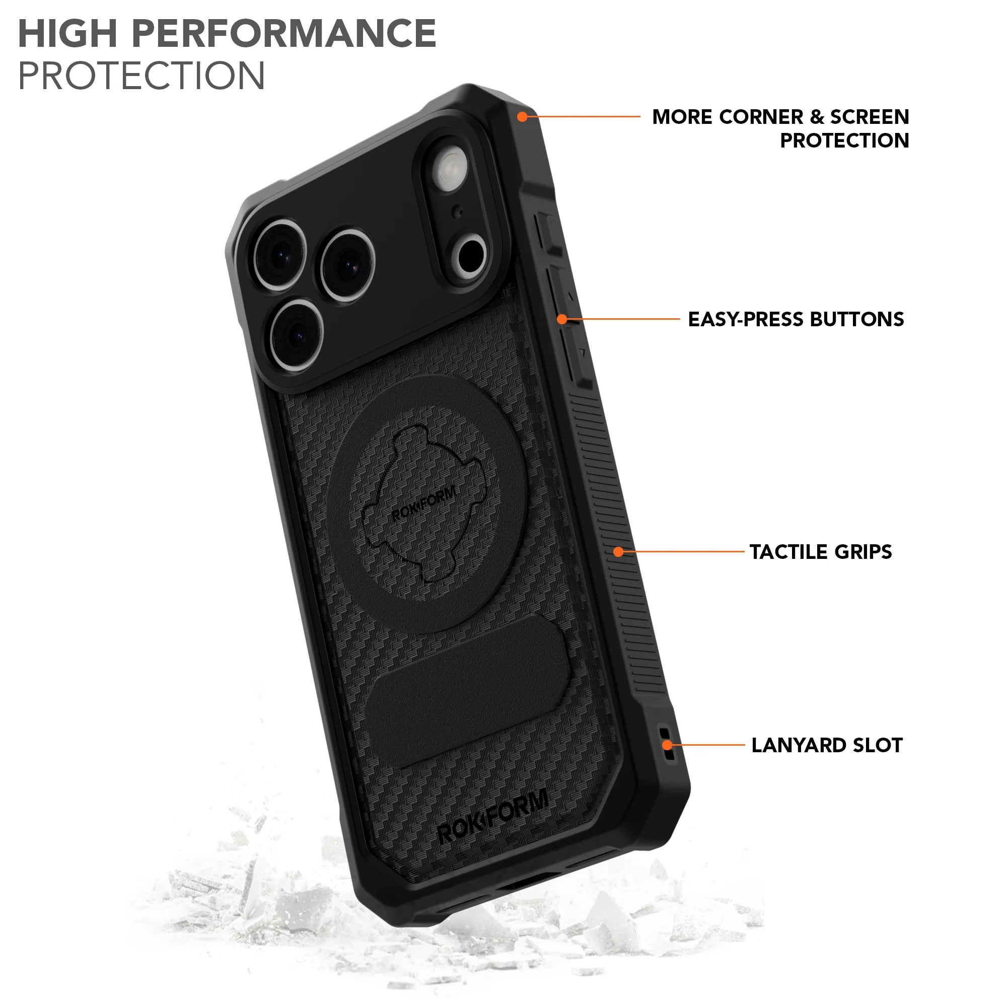 Rokform iPhone 18 Robuste Hülle. Wählen Sie Ihre Version