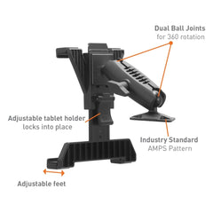 Ibolt Tabdock Bizmount AMPS halter mit Universal tablethalterungSet