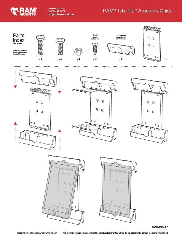 RAM-Mount Tab-Tite ™ 9 "-10,5" Tablethalterung